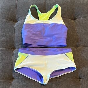Iviva by lululemon girls 2 piece athletic swimsuit